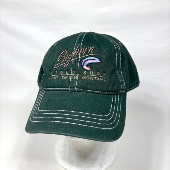 Simms Fishing Bighorn Trout Shop Ft Smith Montana Embroidered Strapback Cap Hat - Picture 1 of 7